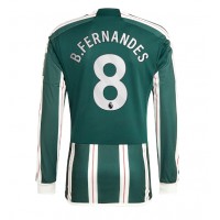 Billiga Manchester United Bruno Fernandes #8 Borta fotbollskläder 2023-24 Långärmad